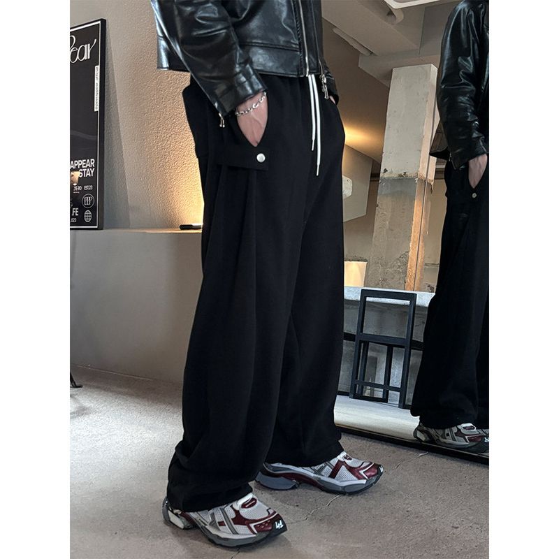 [Unisex] Side strap wide sweat pants(4color)