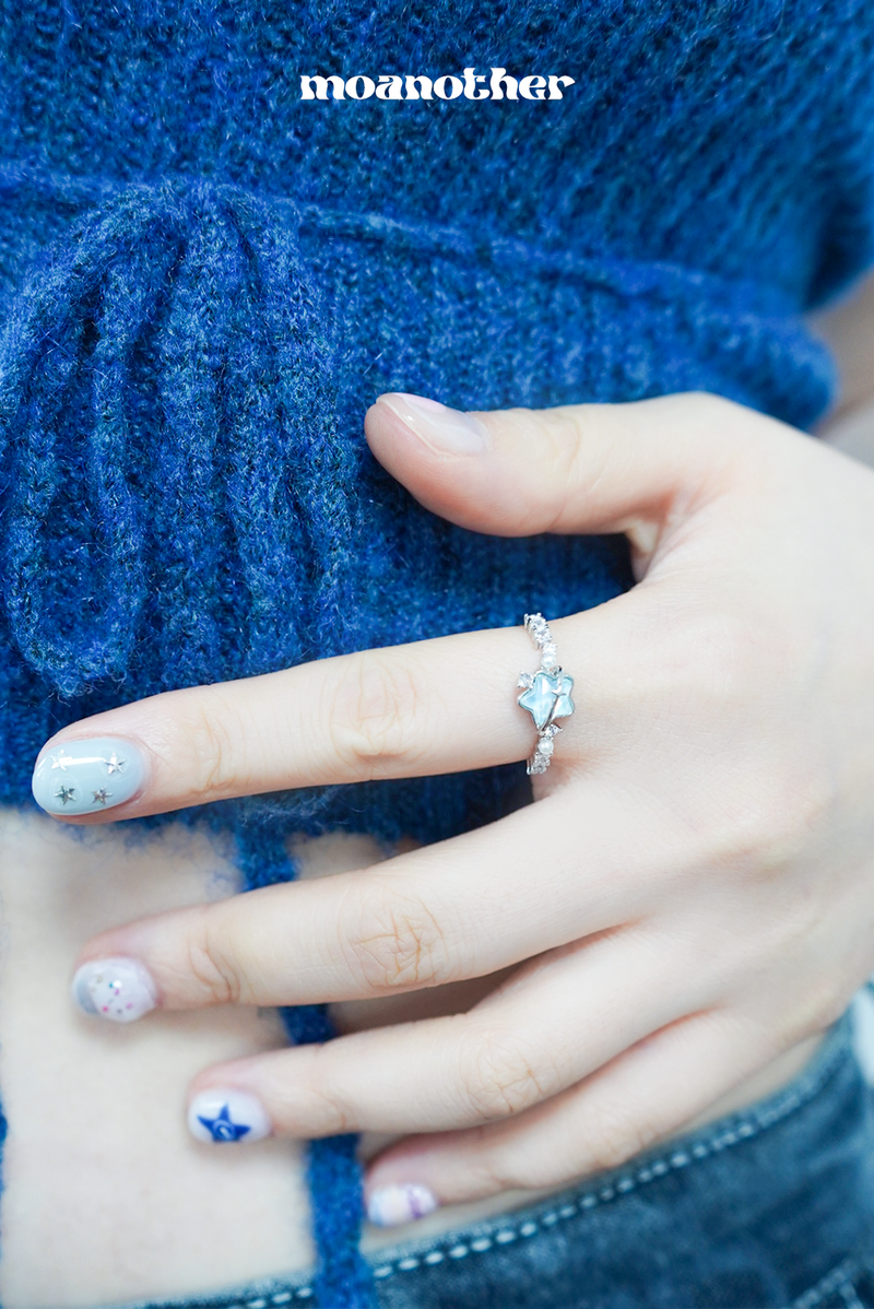 Blueming Star Moon Ring