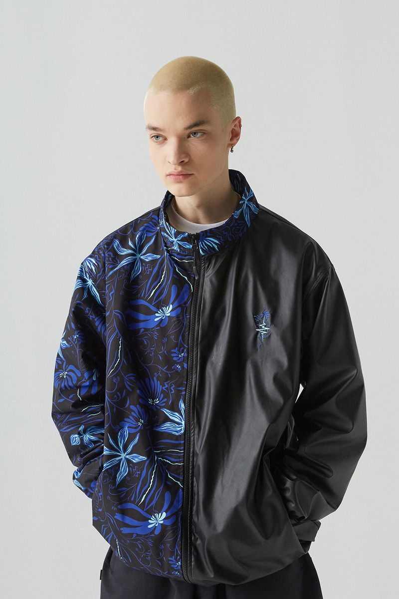 BSRABBIT(ビエスラビット)の「BSR2223FWJK062 J-BLUE FLOWER JACKET BLACK(Jackets/Outerwear)」