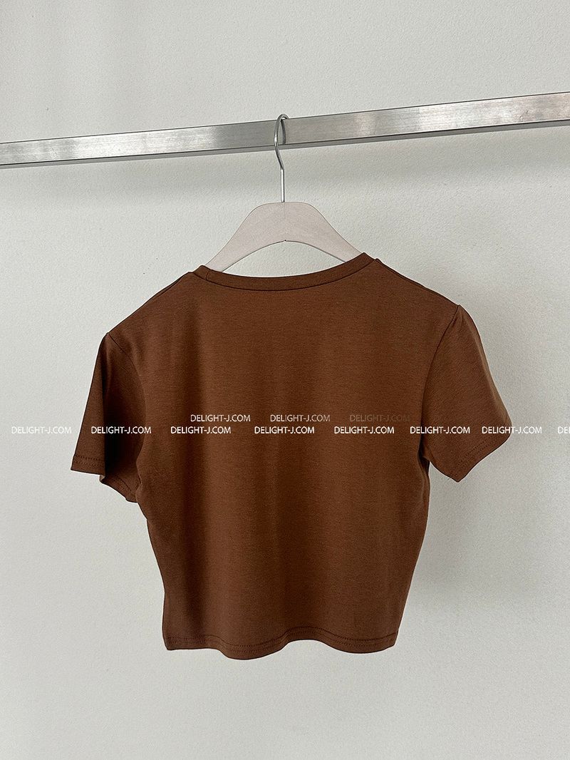 5 color Basic Crop T-shirt