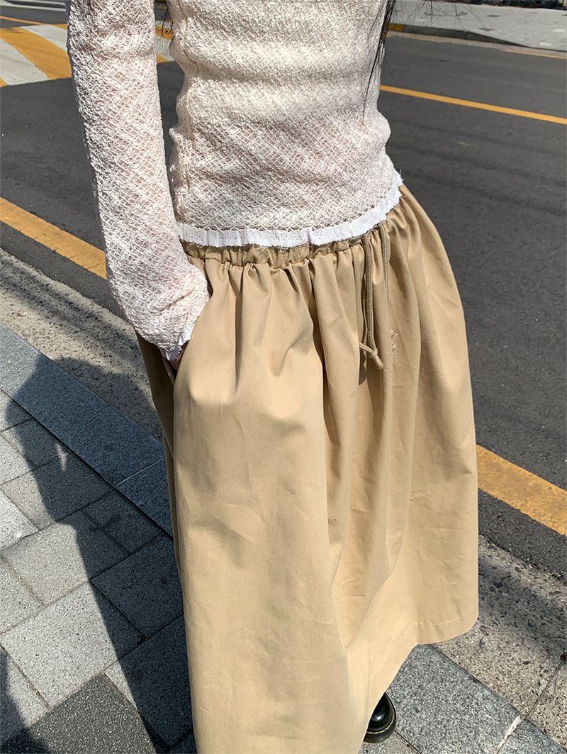 FEVER FLARE MAXI SKIRT (4C)