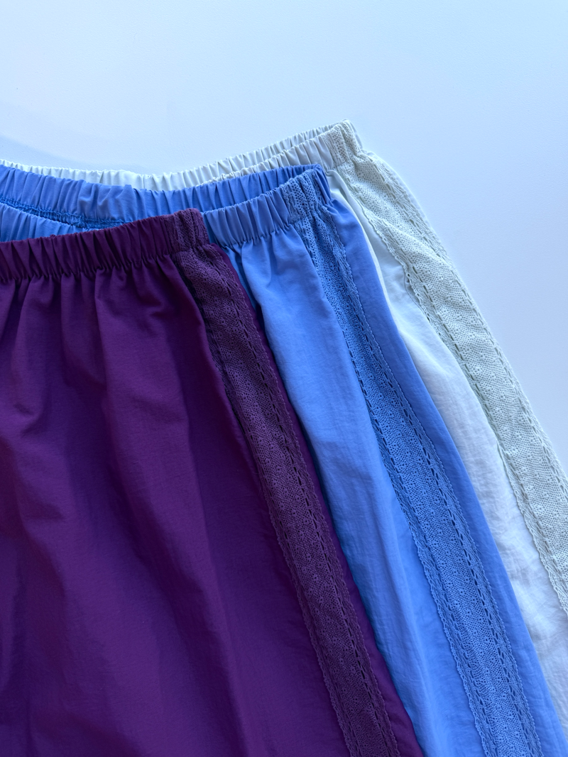 side lace nylon pants