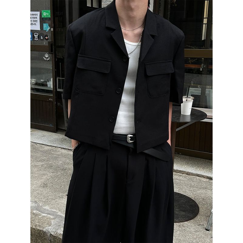 [S/S] Two pocket half crop jacket(2color)