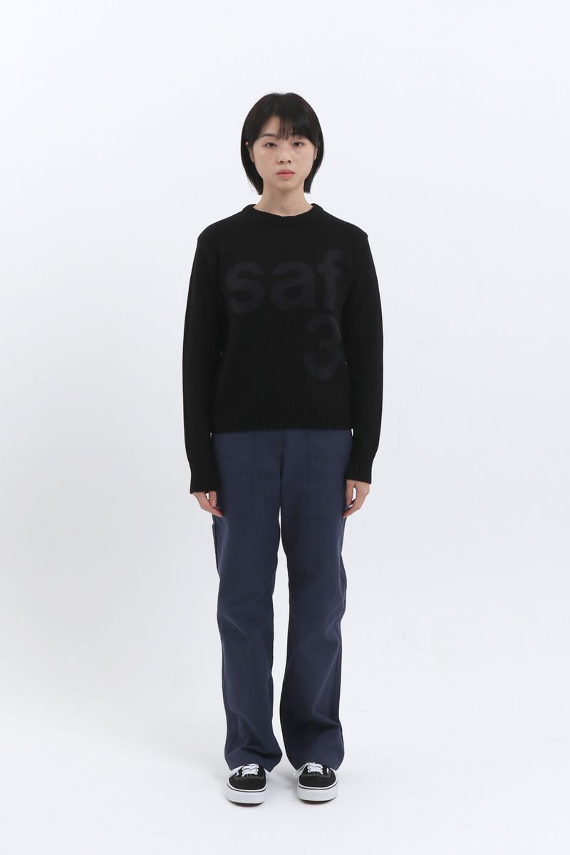 1/2 BASIC SAFARI KNIT (BLACK)