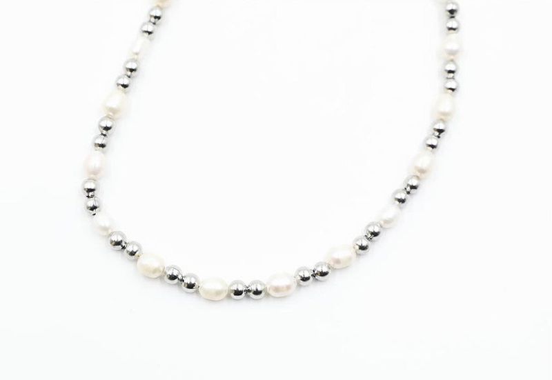 No.0707 P&S mix necklace