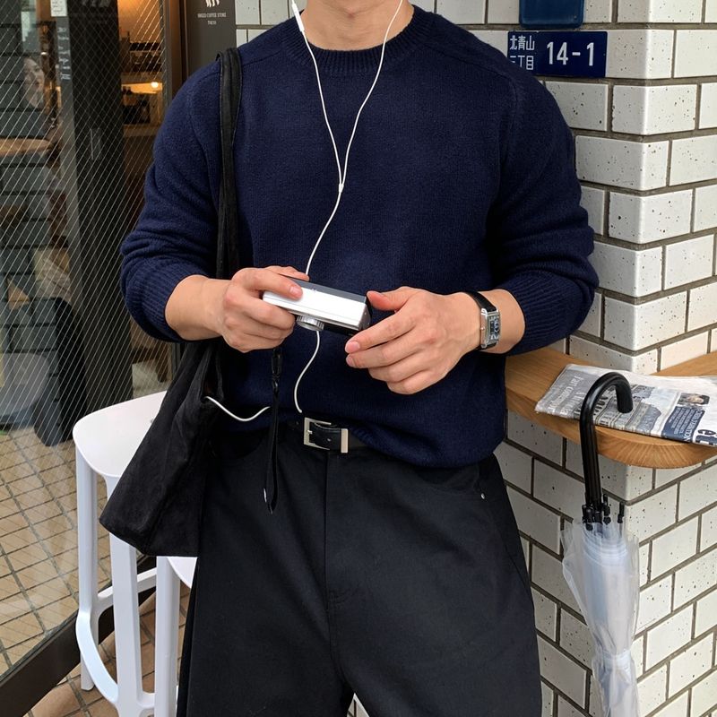 LOOKPLE（ルックプル）の「Look ディプロマクラシックサディショルダーラウンドニット（トップス）」