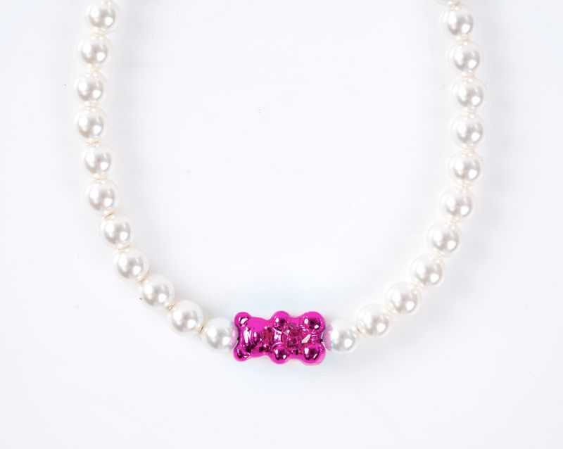 Petit Bear Pearl Bracelet_Pink