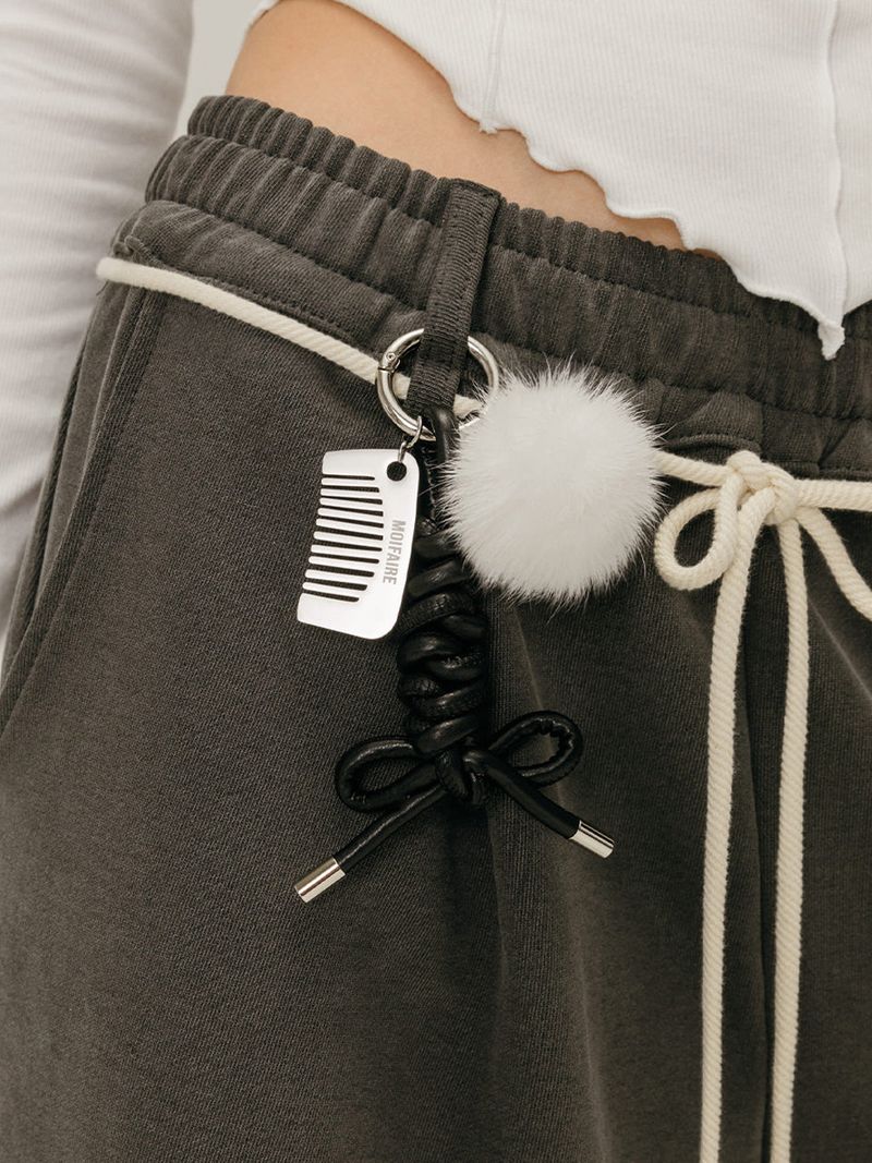 MINK ROPE KEYRING / BLACK