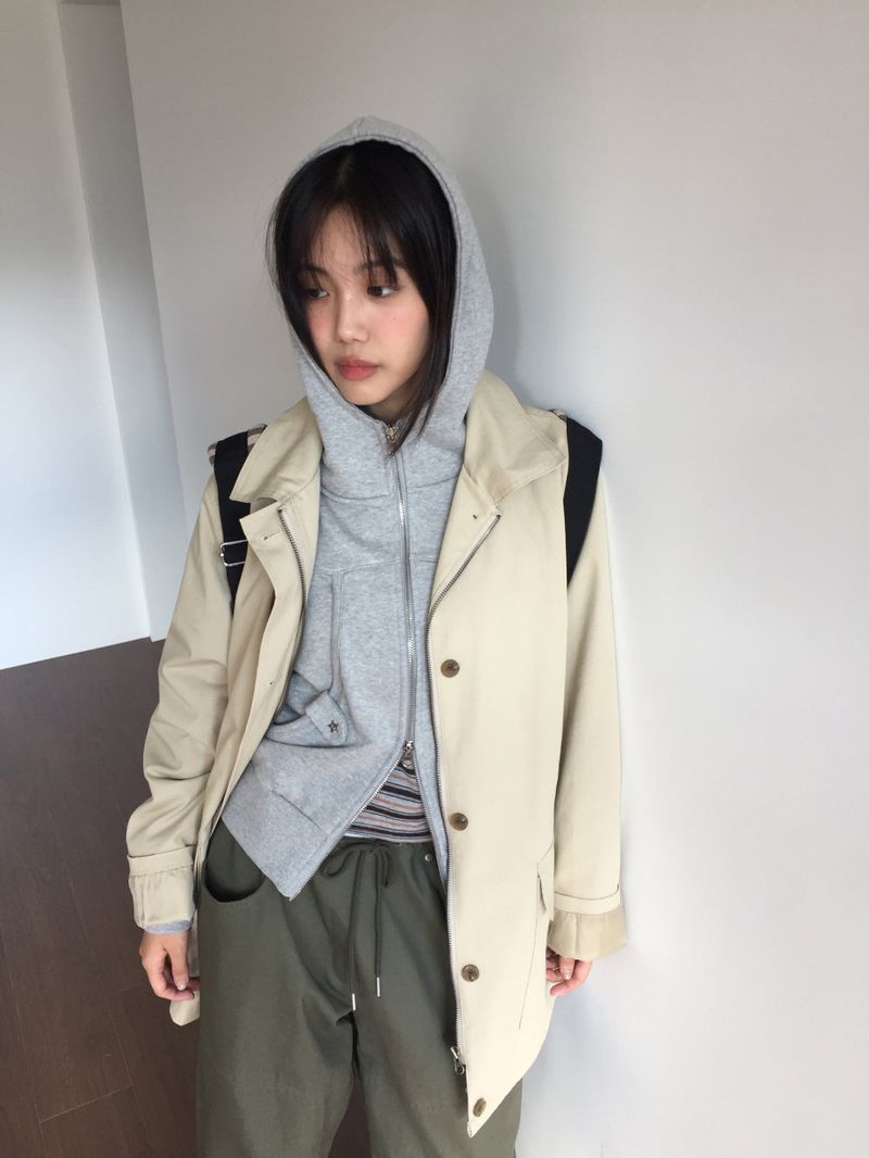 Utah Studded Hooded Zip-Up (3color) 