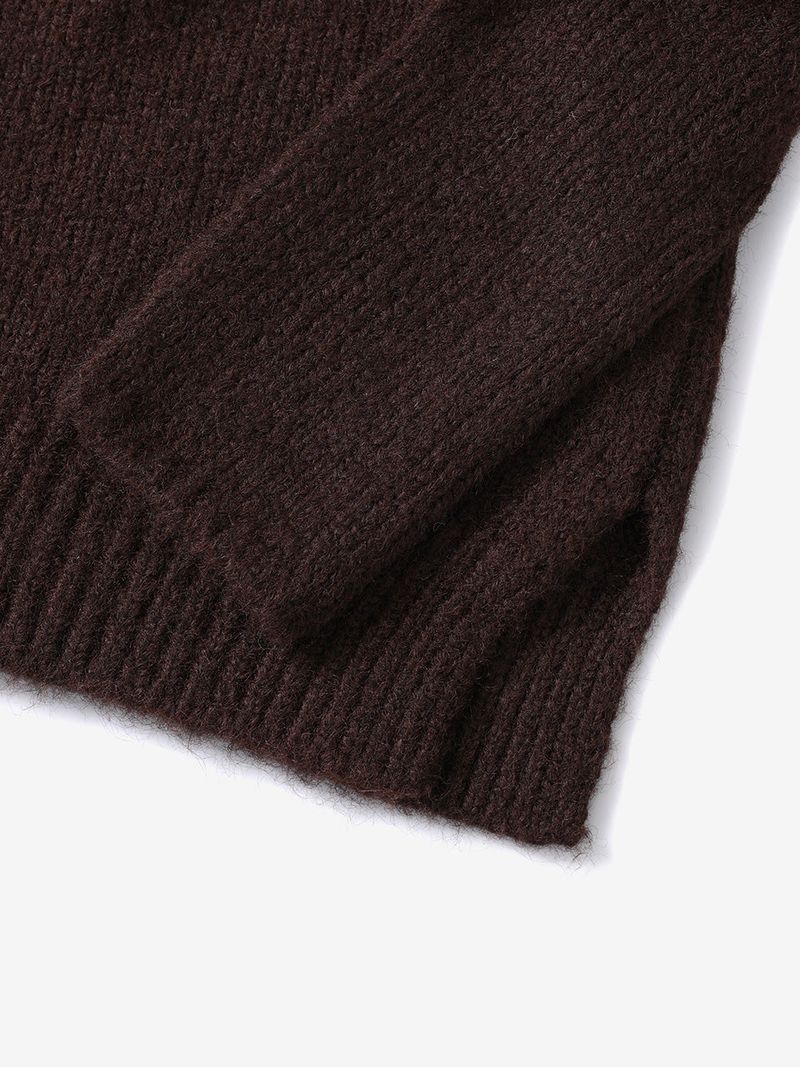 Muffler symbol knit set (Brown)
