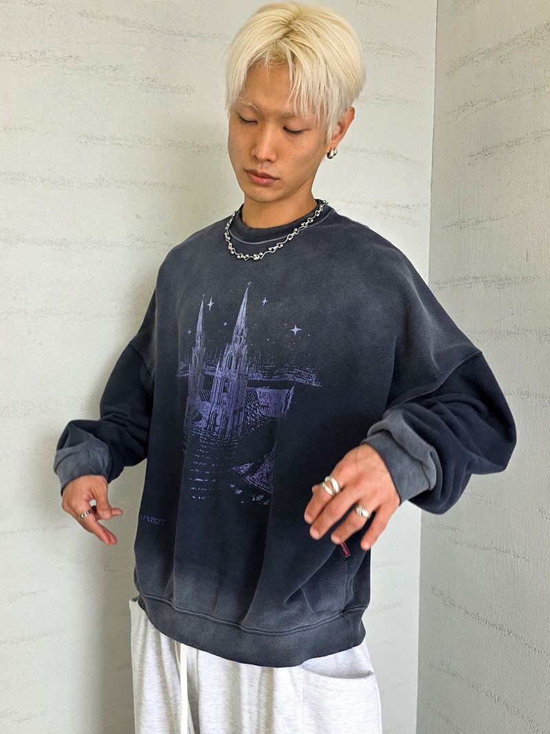 VENTIQUE Castle sweatshirt 2color