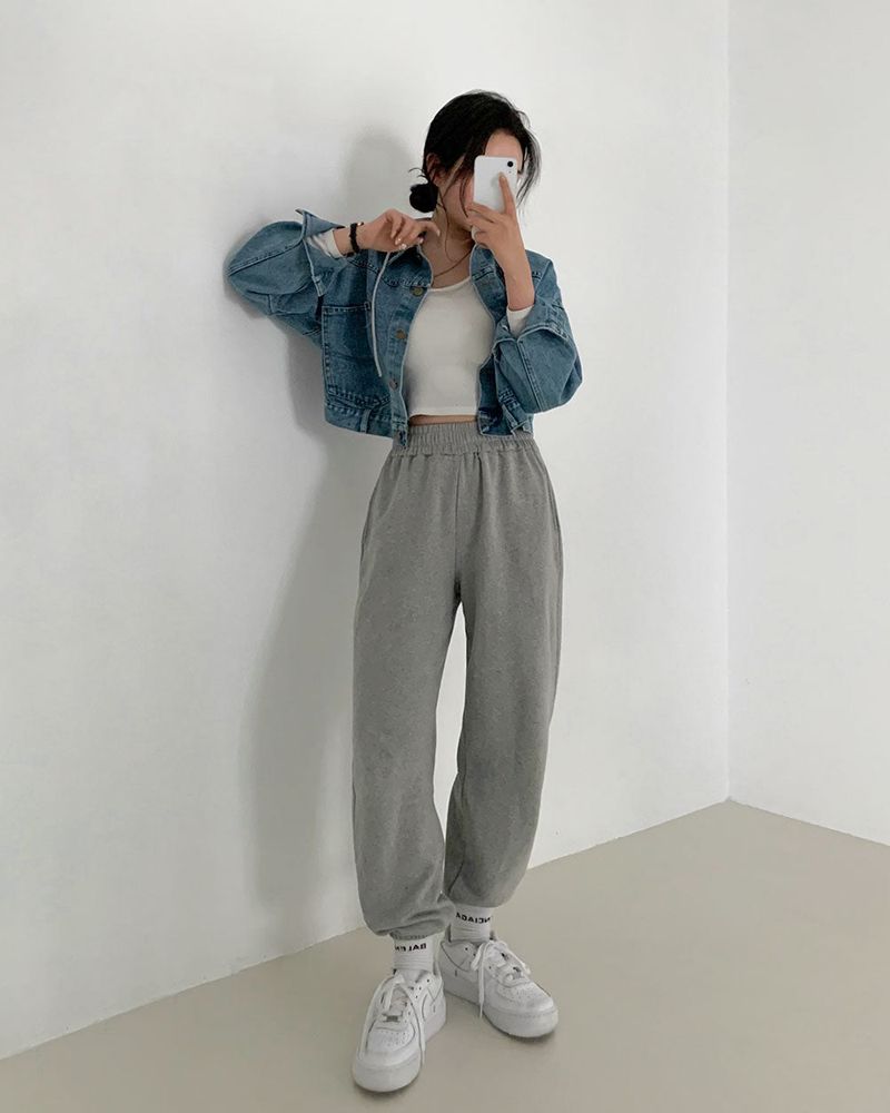 Front And Back Button Denim Jacket