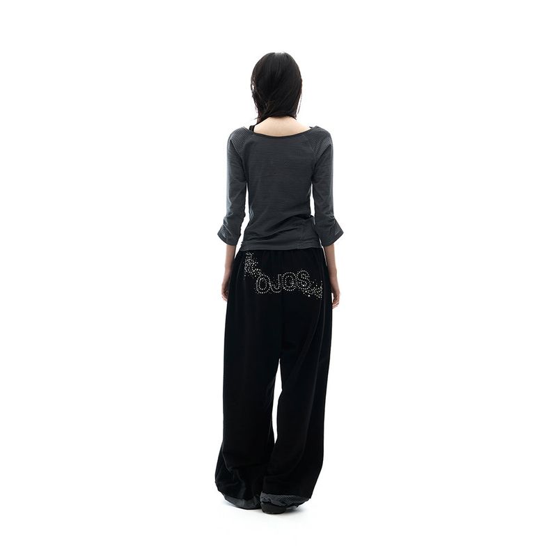 ojos（オホス）の「Hotfix Logo Wide Sweatpants / Black（Pants）」