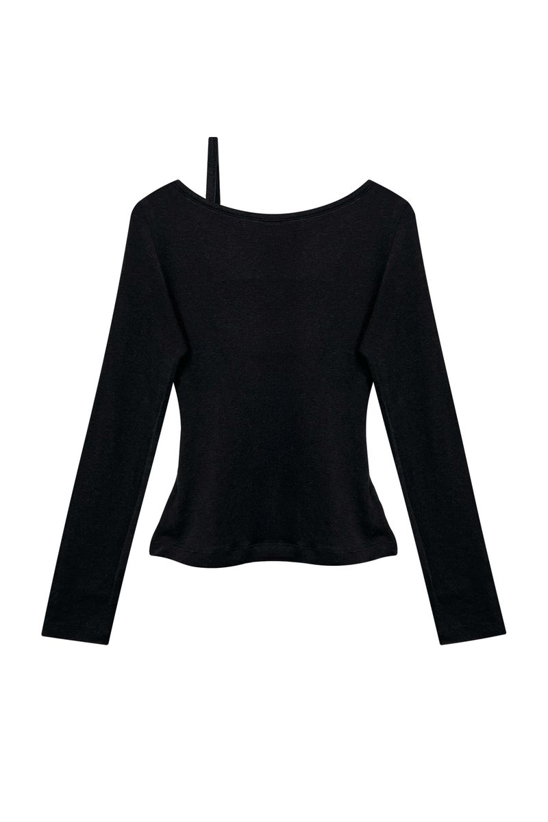 MUREN SHIRRING TOP / BLACK