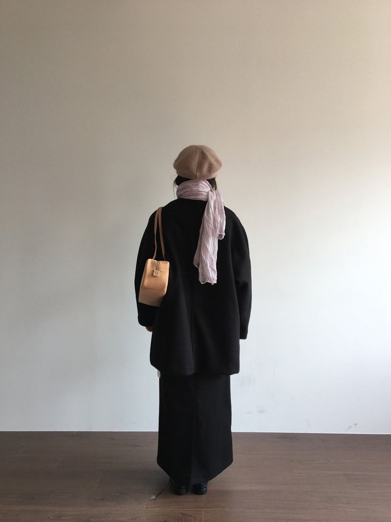 Classic High Neck Half Coat (2 Colors)