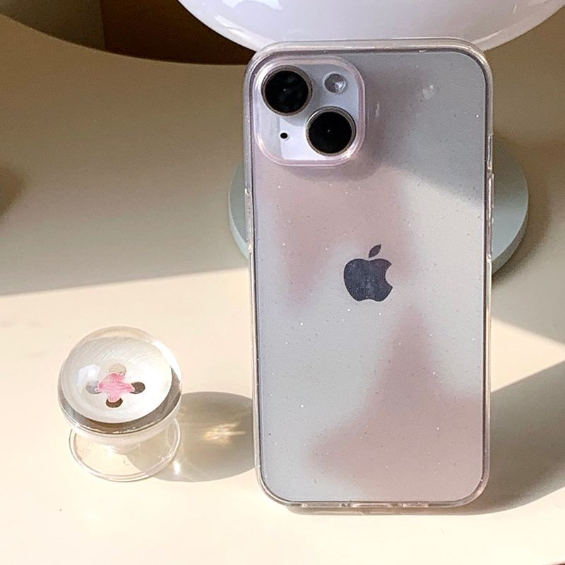 Pink - Blur Button Phone Case Bead Tok Set_glitter