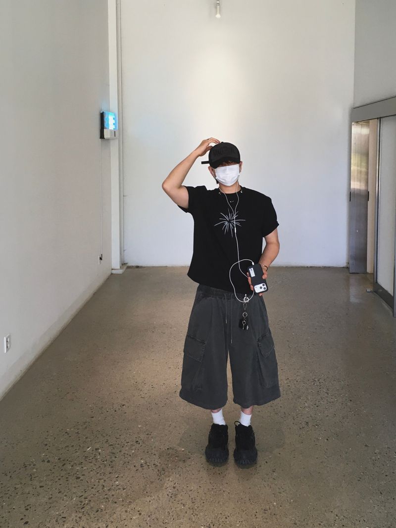 Enterme Pigment Cargo Bermuda Pants 4C