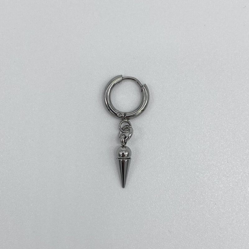 Surgical steel circular cone ring earring
