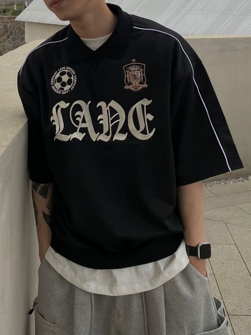 Collar jersey short sleeve sweatshirt mtm 2C