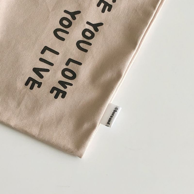 Lettering eco bag (Milk cocoa)