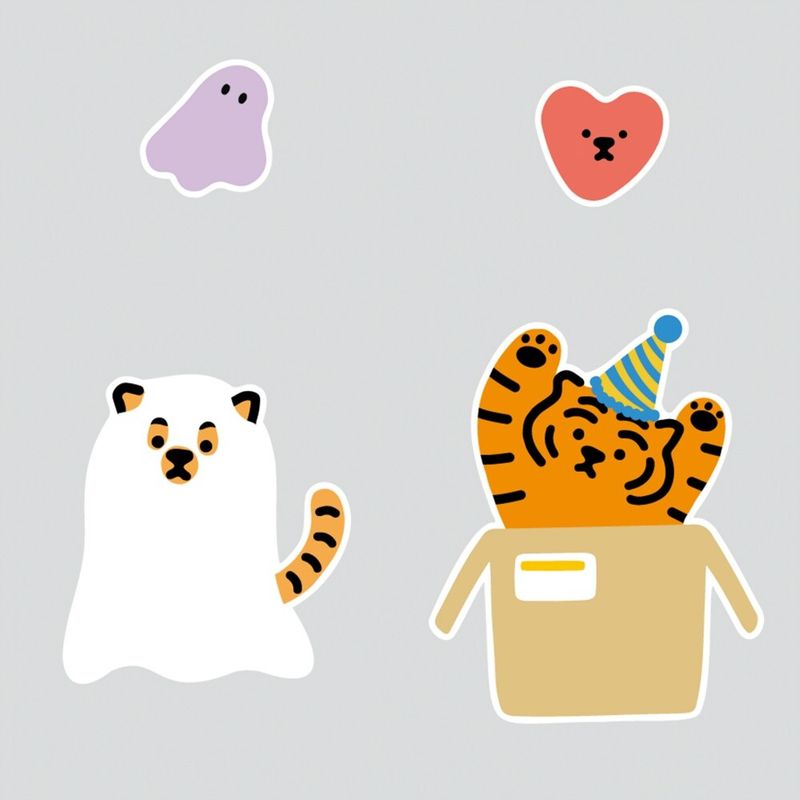PARTY TIGER 4PCS STICKERS