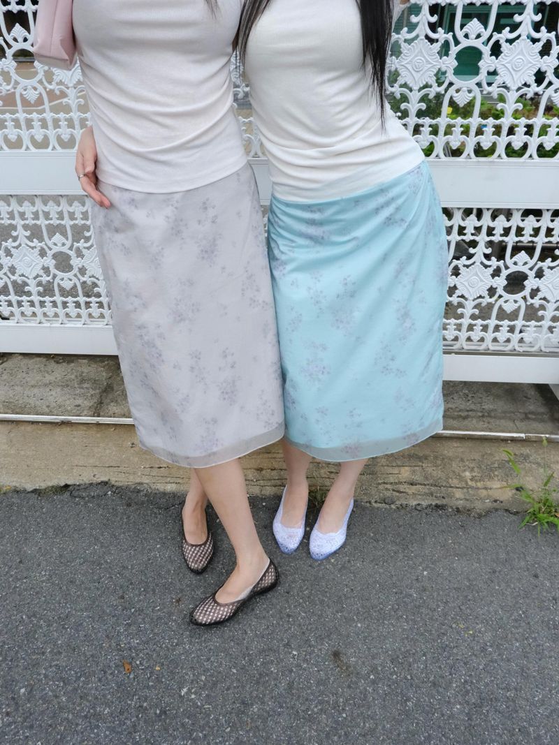floral midi sk
