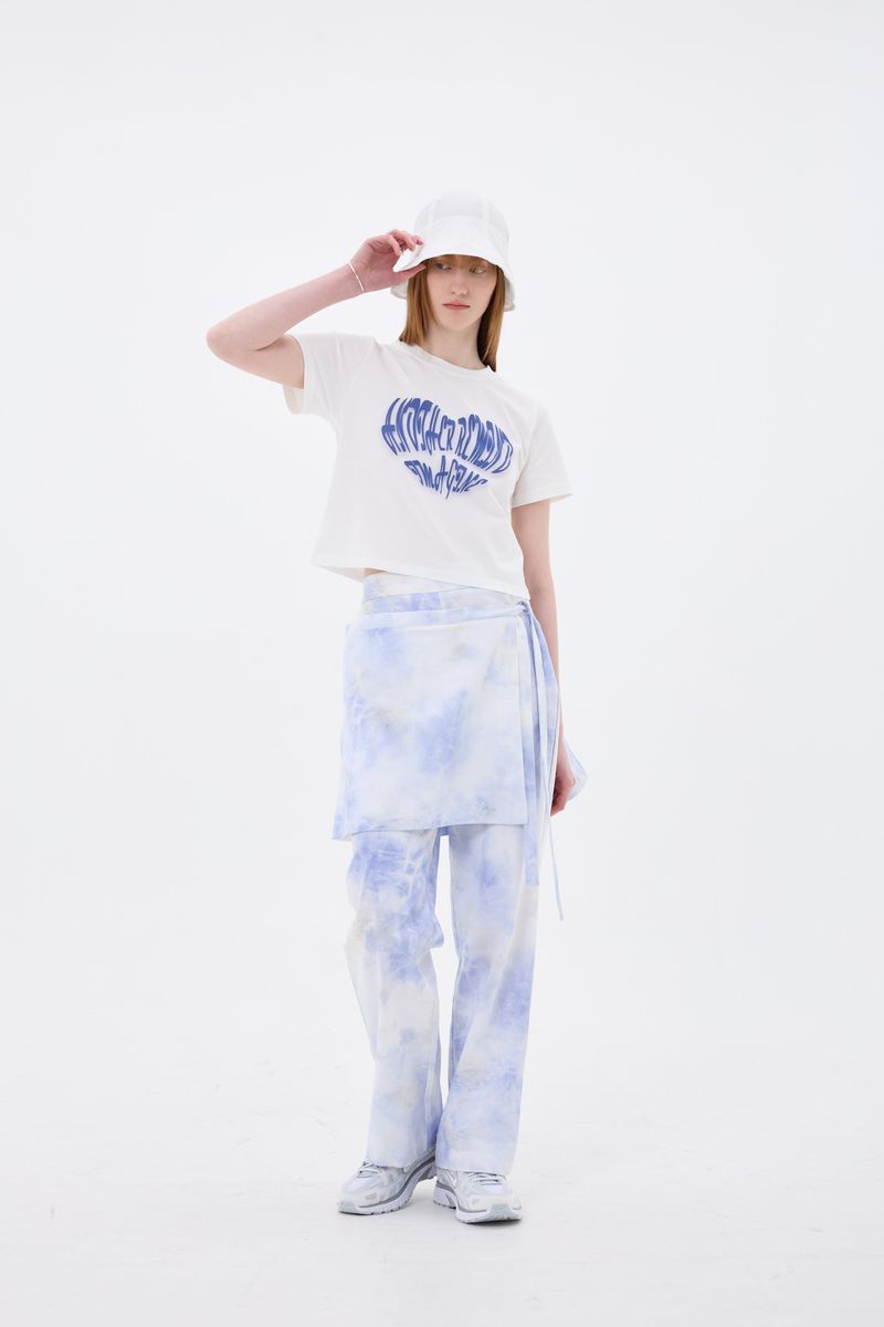 RAINDROP SKIRT PANTS / BLUE