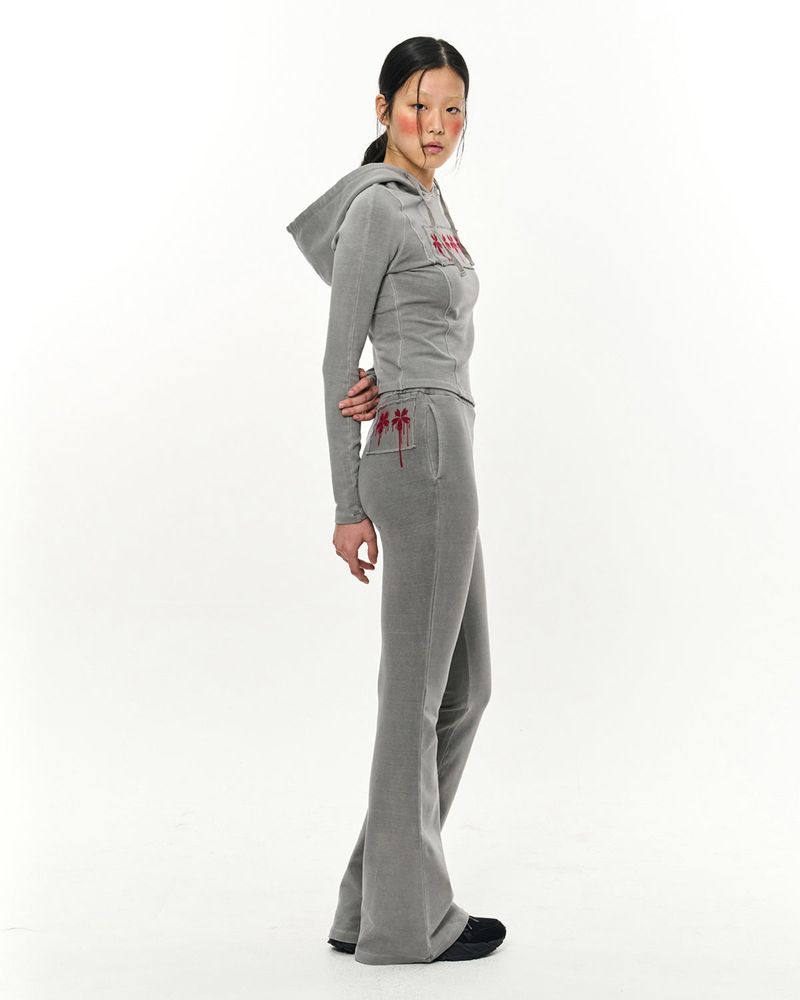 Patch Slim Hoodie _ Light Grey