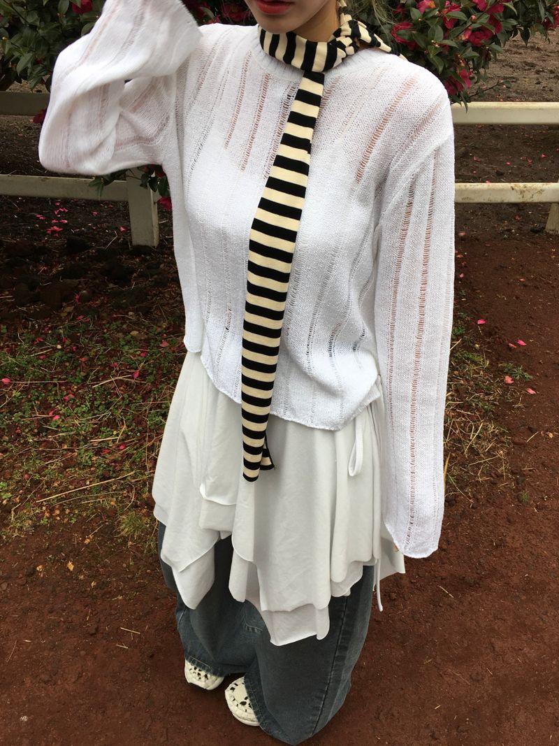 Peanut Stripe Muffler (3c)