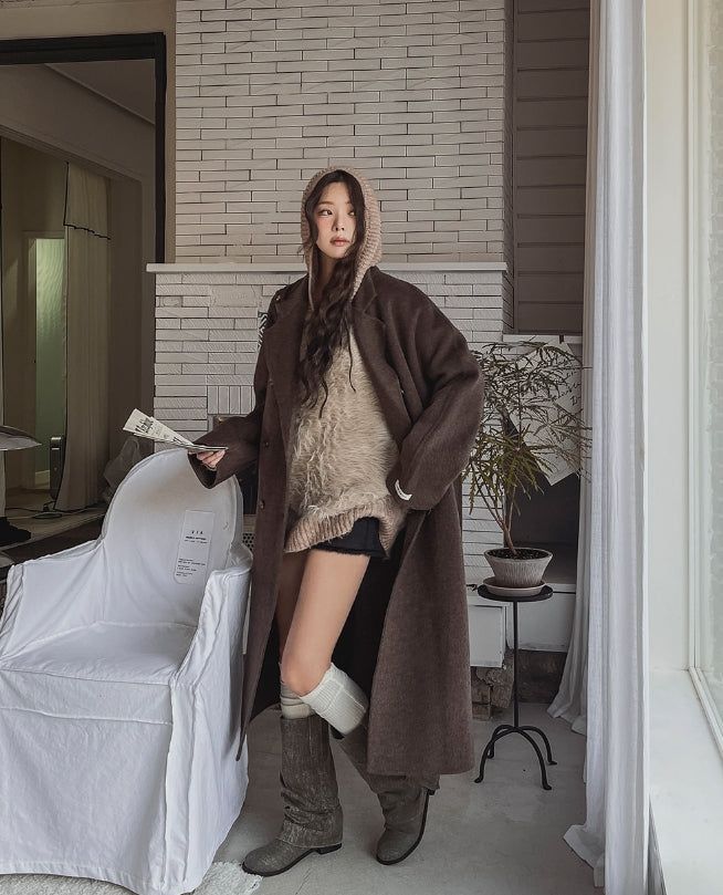 [wool 100%] LENIER handmade double coat