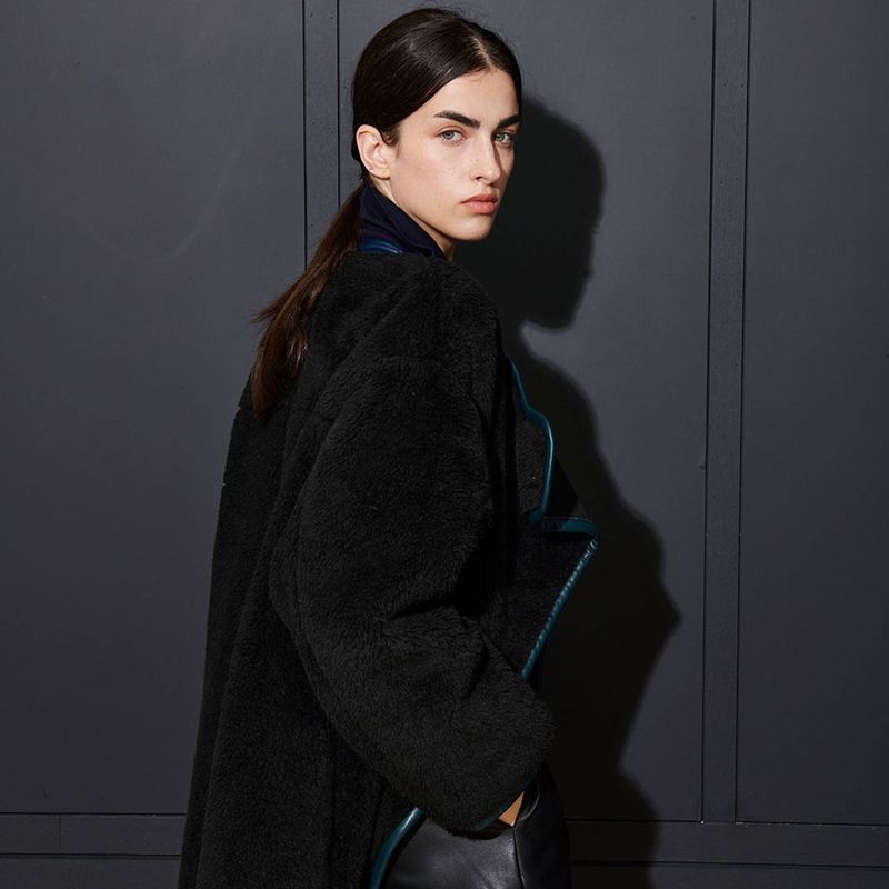  JOSHUA SHERPA COAT, BLACK