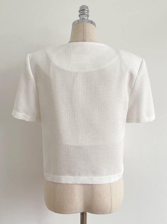 Kolb Round Neck Short Sleeve Tweed Jacket