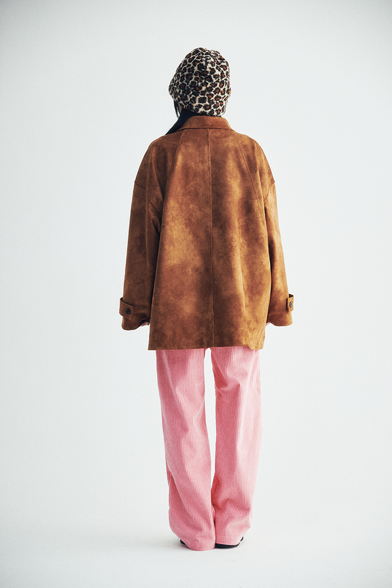 Corduroy Pintuck Band Pants (pink)
