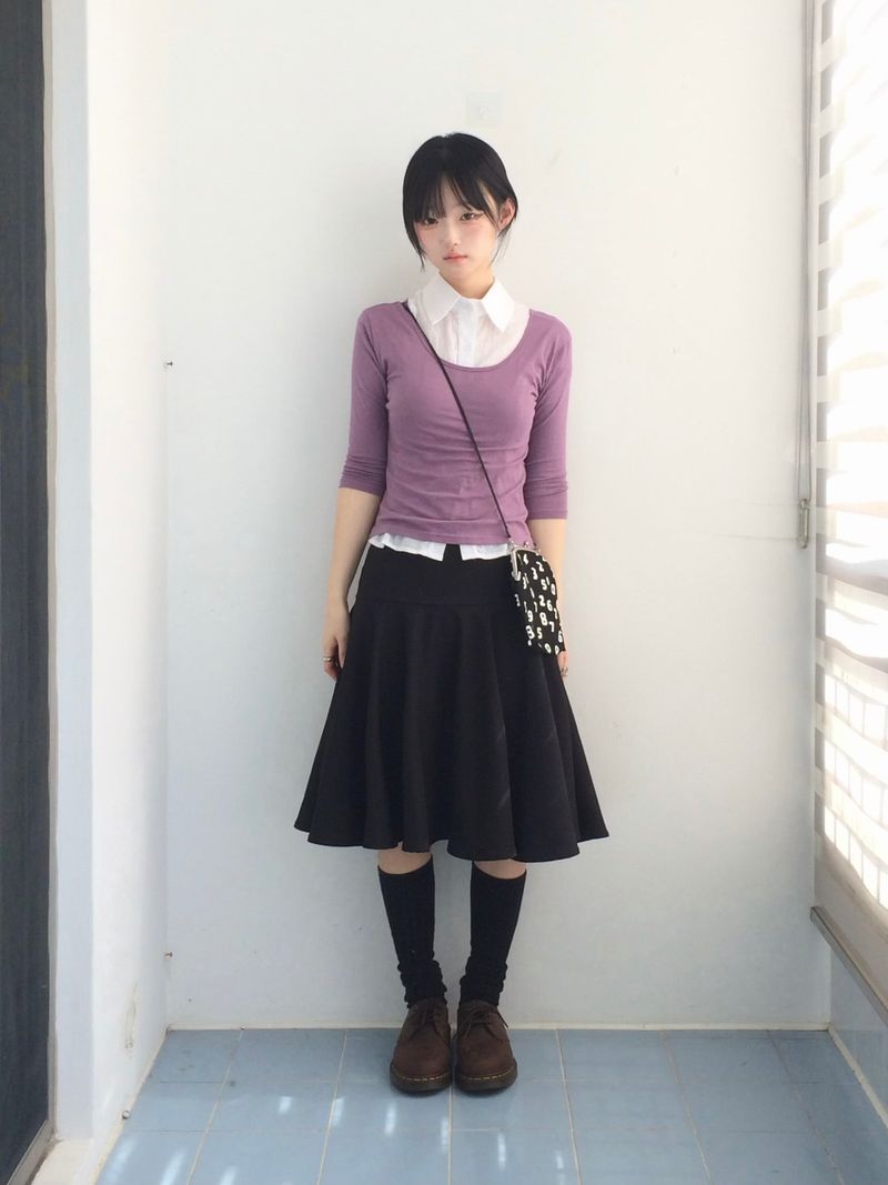 A-line rose flare skirt
