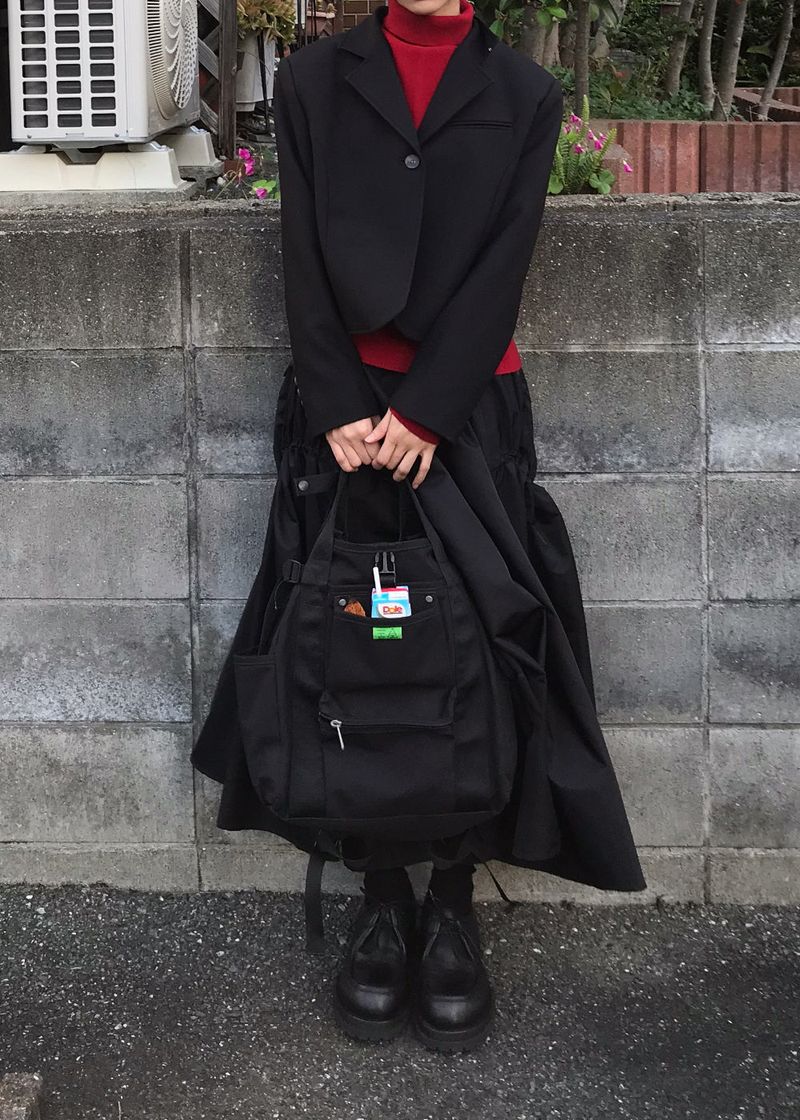  SHIRRING BACK POCKET SKIRT