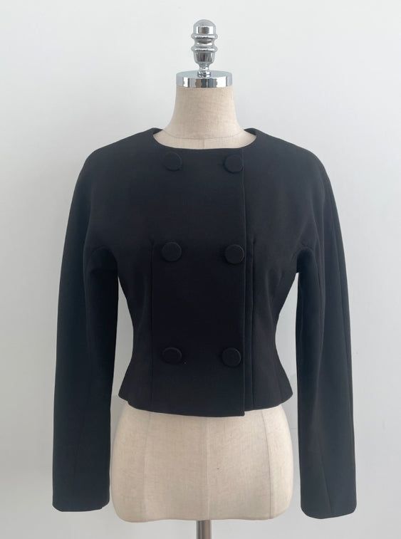 Siken Double Crop Jacket Flare Skirt Set