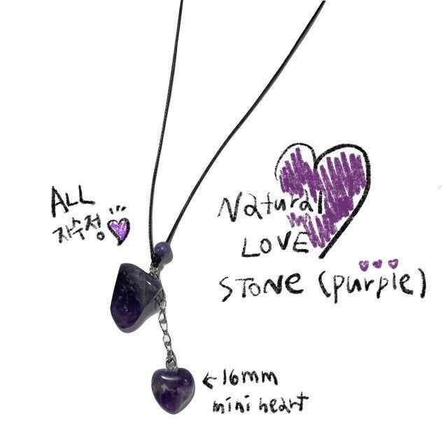 Natural LOVE stone (purple)