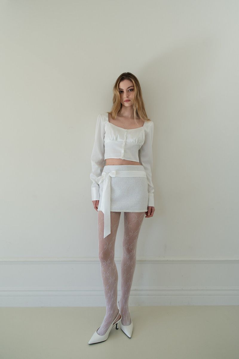 [Seow] Satin Shirring Blouse(2colors)