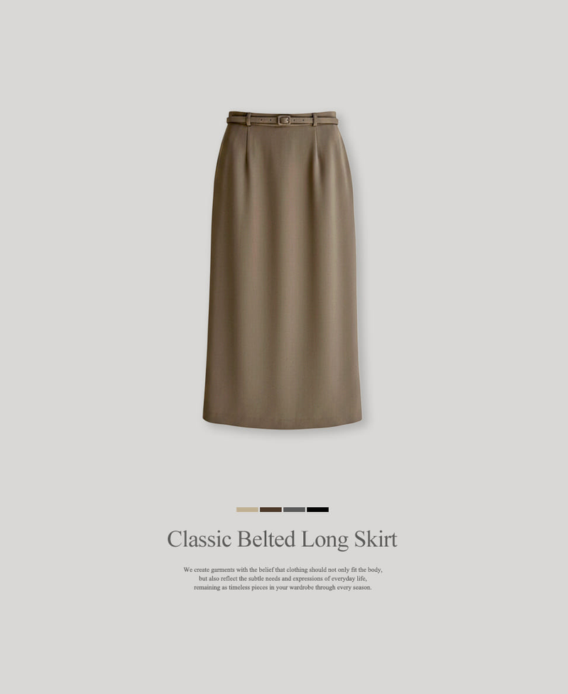 Setter Slit Belt Skirt / 4 colors