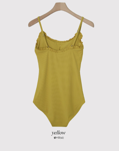 Monoring Frill Button Monokini (2color)