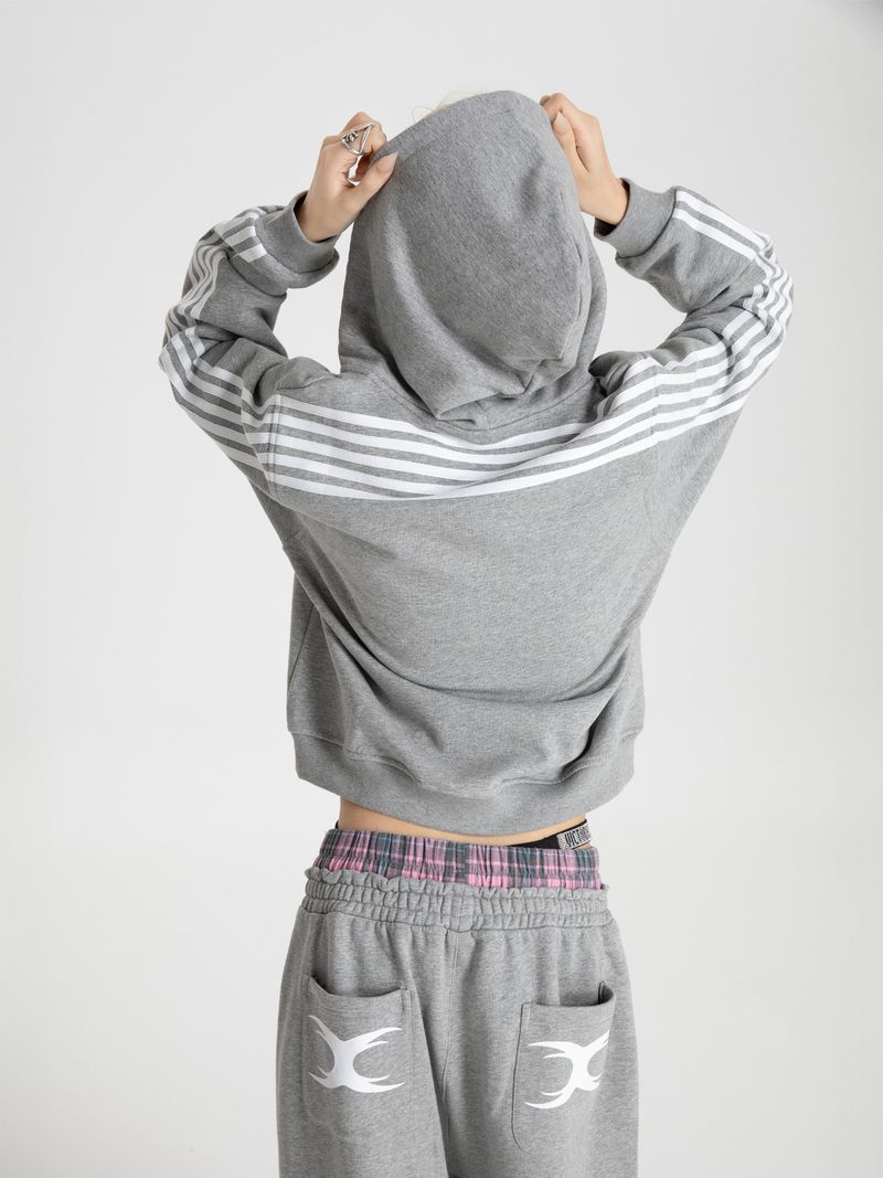 SEXXDEVIL Embroidered Stripe Zip Jacket