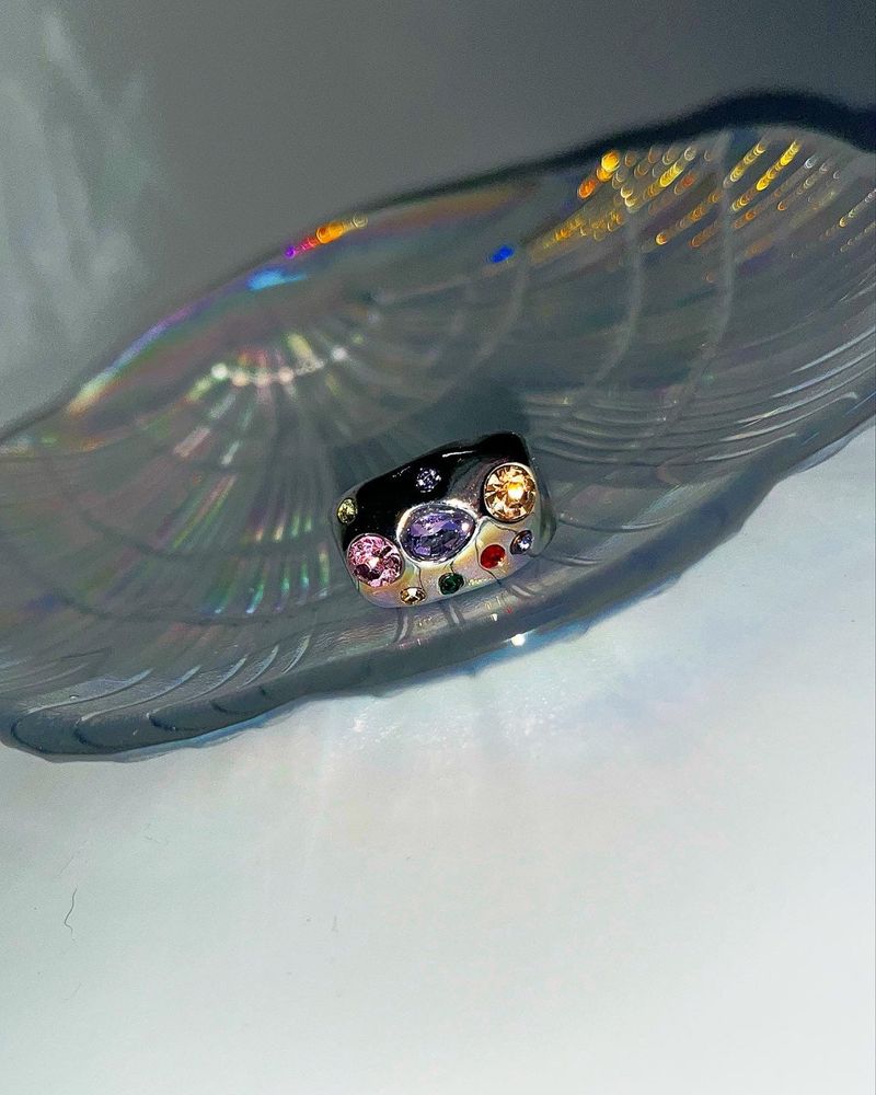 [aespa/Nmixx/Wooah/TNX] Silver gemstone ring_2