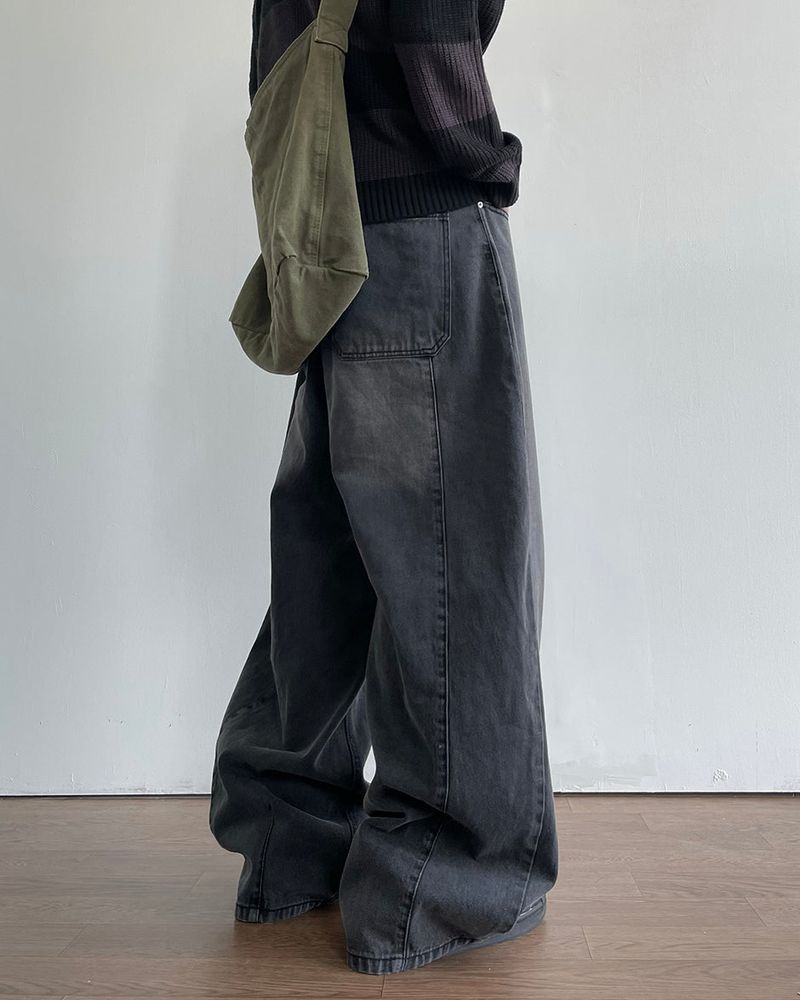 Dart Balloon Denim Pants 3C