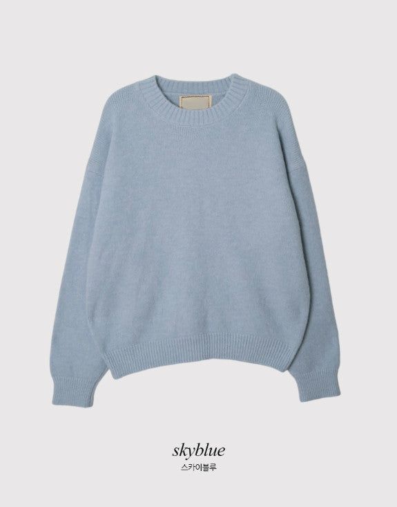 #Winter Pastel Soft Round Knit (3color)