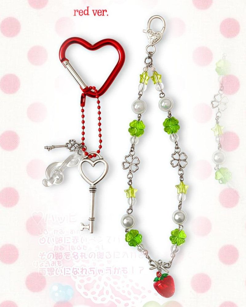 Strawberry Dream Keychain Phone/ Wrist Strap