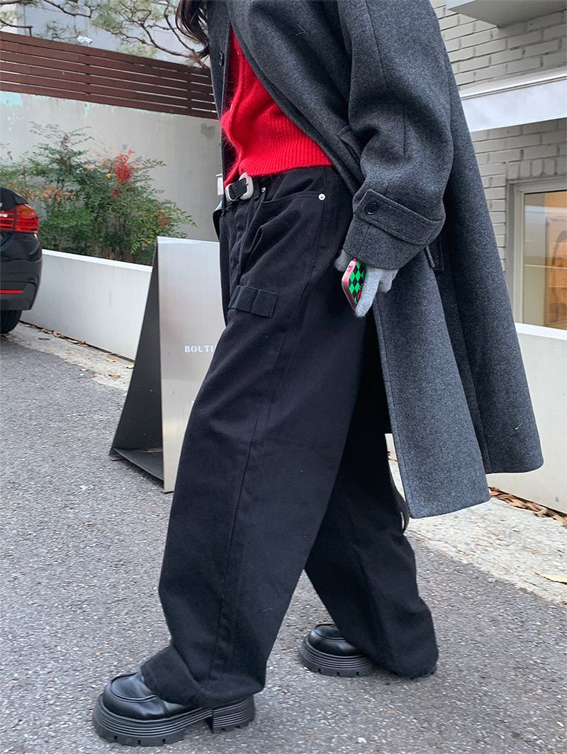 MULTI DETAIL WIDE TROUSER PANTS (3COLOR)