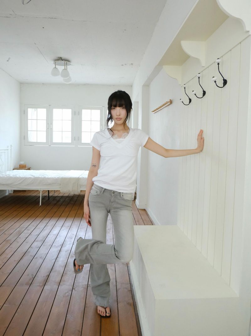 gray washing bootcut pt