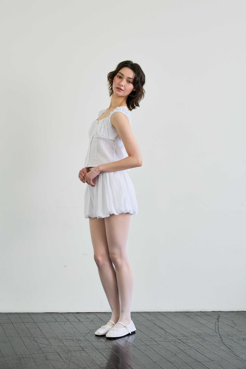  CUDDLY BALLOON SKIRT PANTS / WHITE