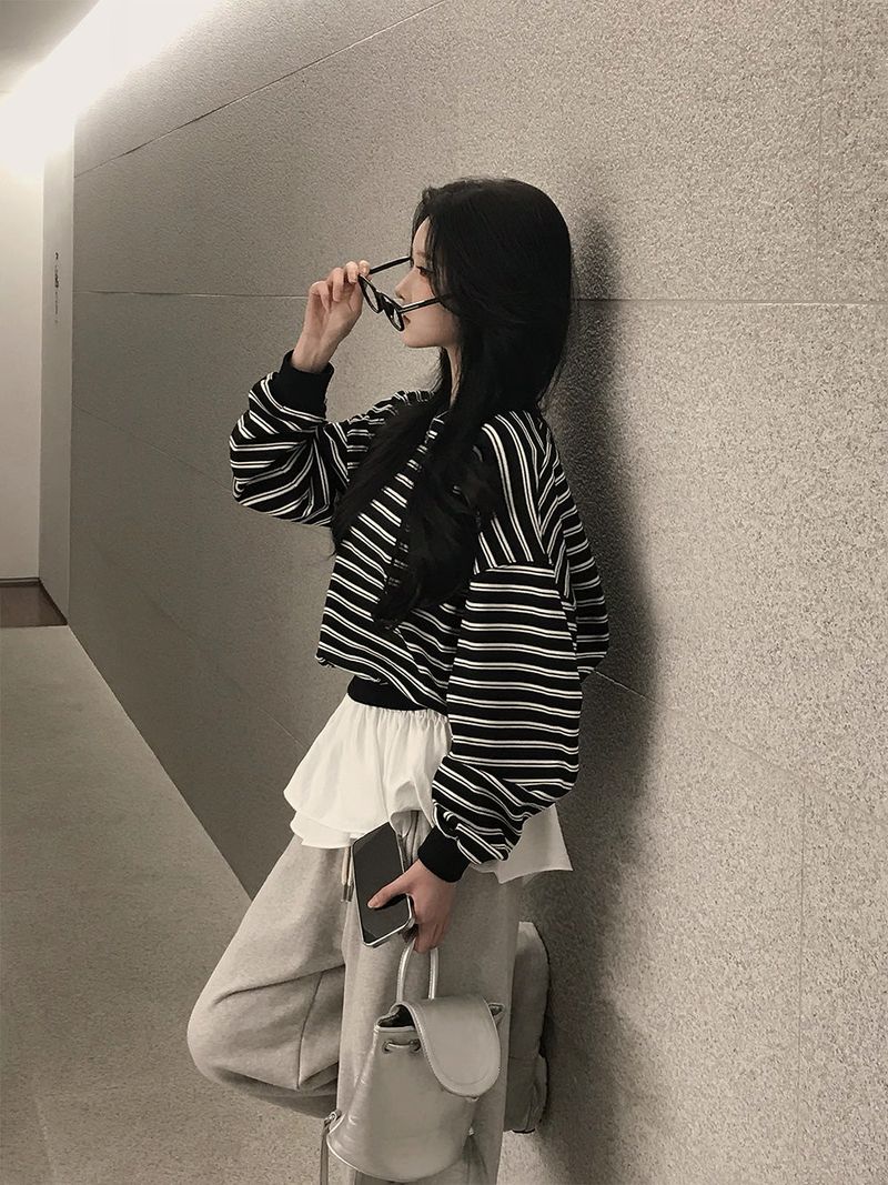 [Bellide made] HATE, STRIPE ROUND TRAINER