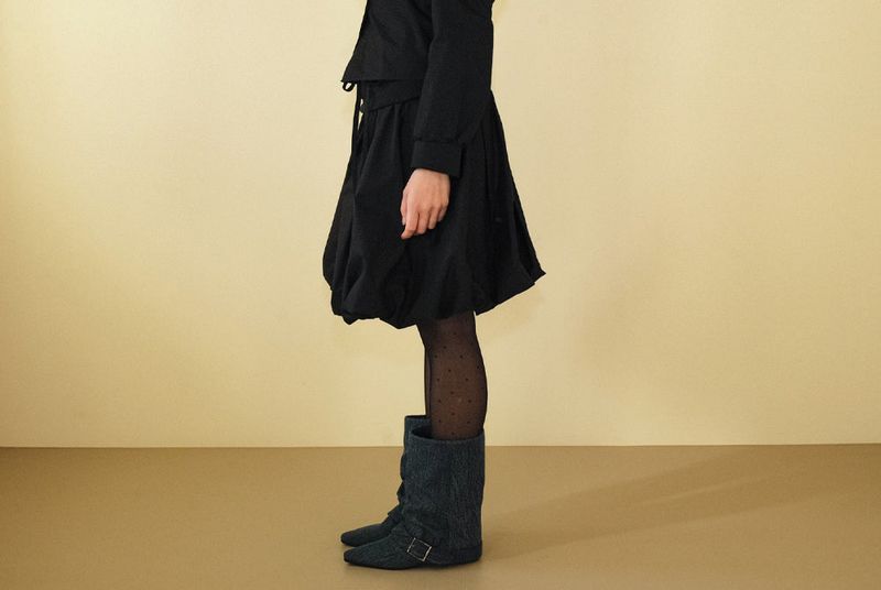 Ribbon pumpkin warmer skirt *Midi